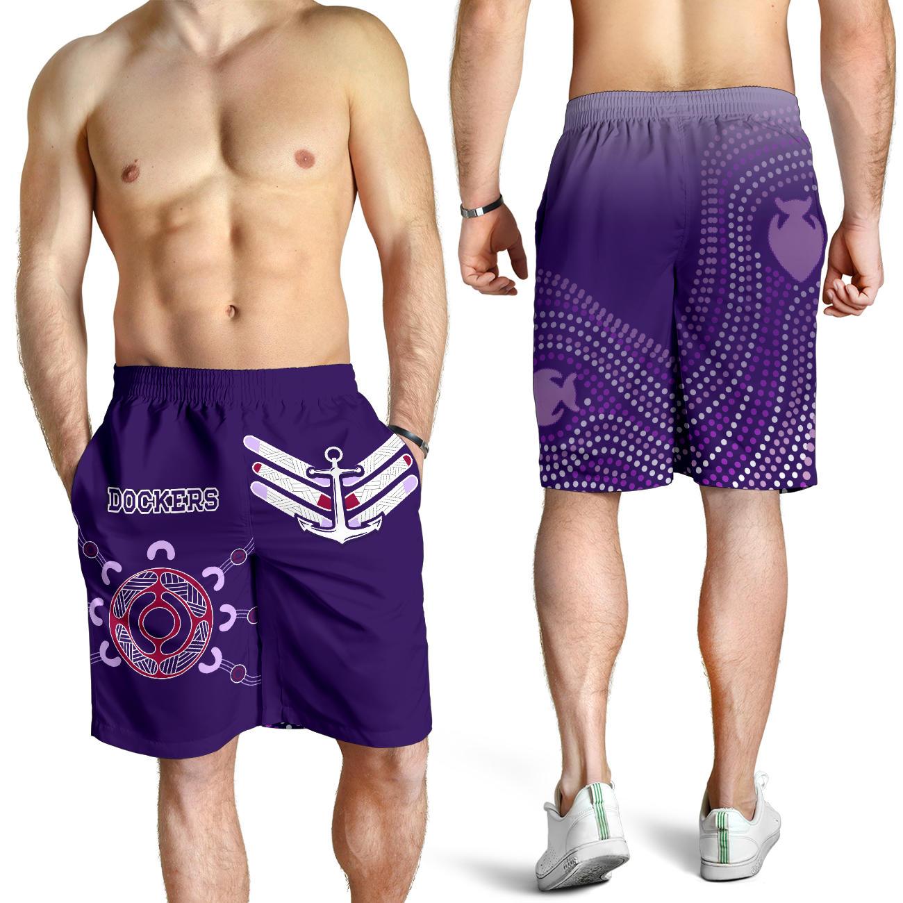 Dockers Men Shorts Indigenous Fremantle - Vibe Hoodie Shop