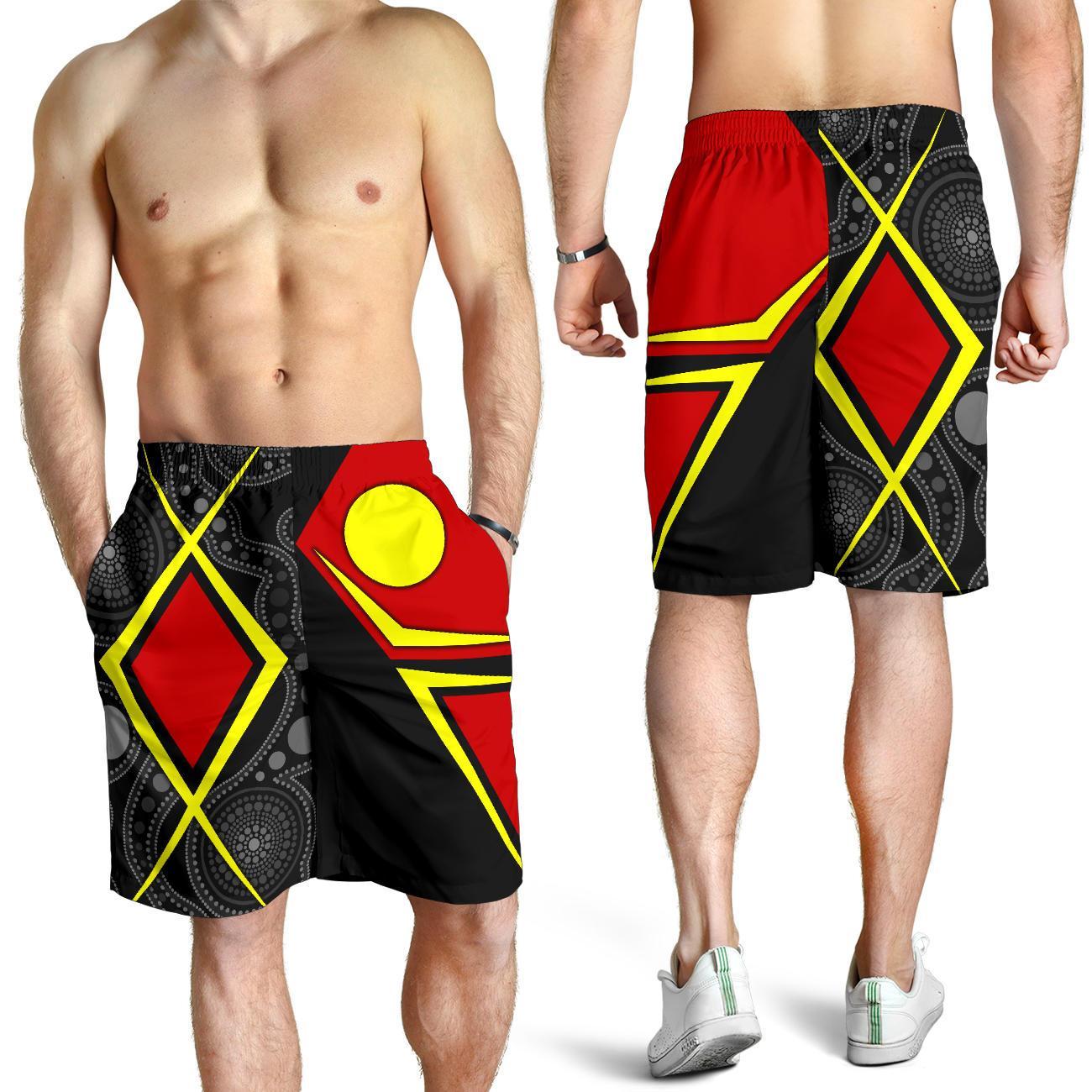 Aboriginal Men's Shorts - Indigenous Legend - Vibe Hoodie Shop