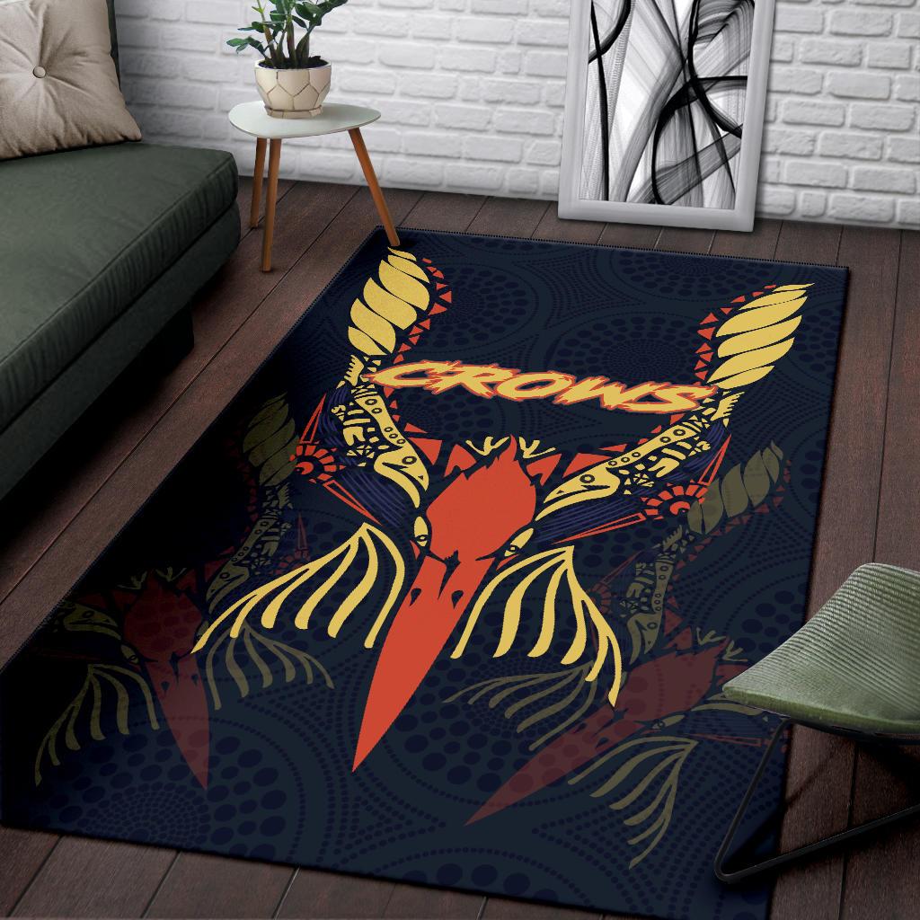 Adelaide Area Rug Simple Indigenous Crows - Vibe Hoodie Shop