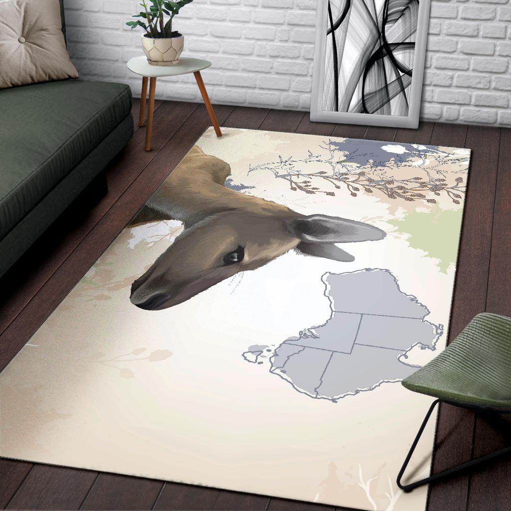 Area Rug - Kangaroo Rug Australia Map Painting - Vibe Hoodie Shop