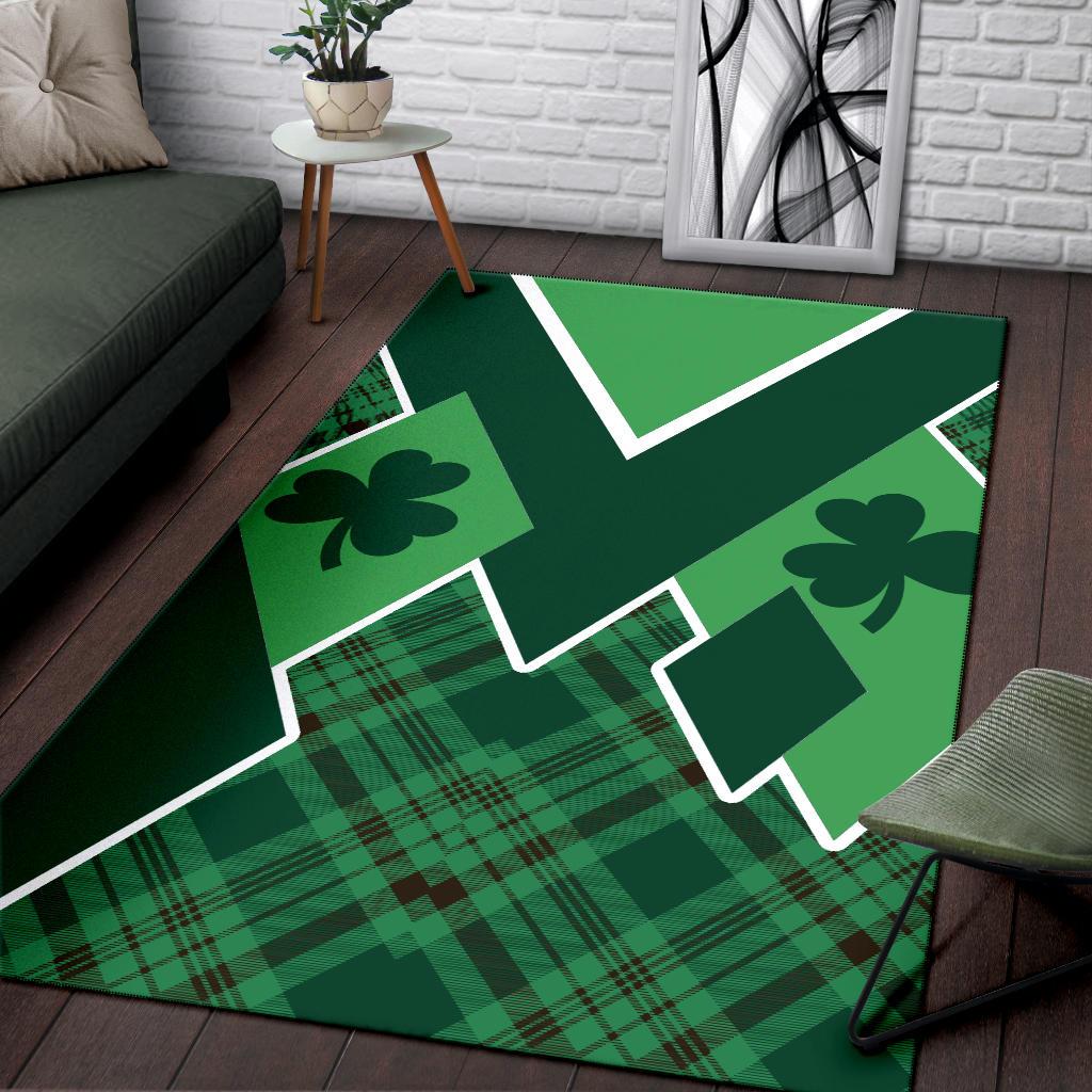 St. Patrick Day Ireland Area Rug Set Shamrock - Vibe Hoodie Shop