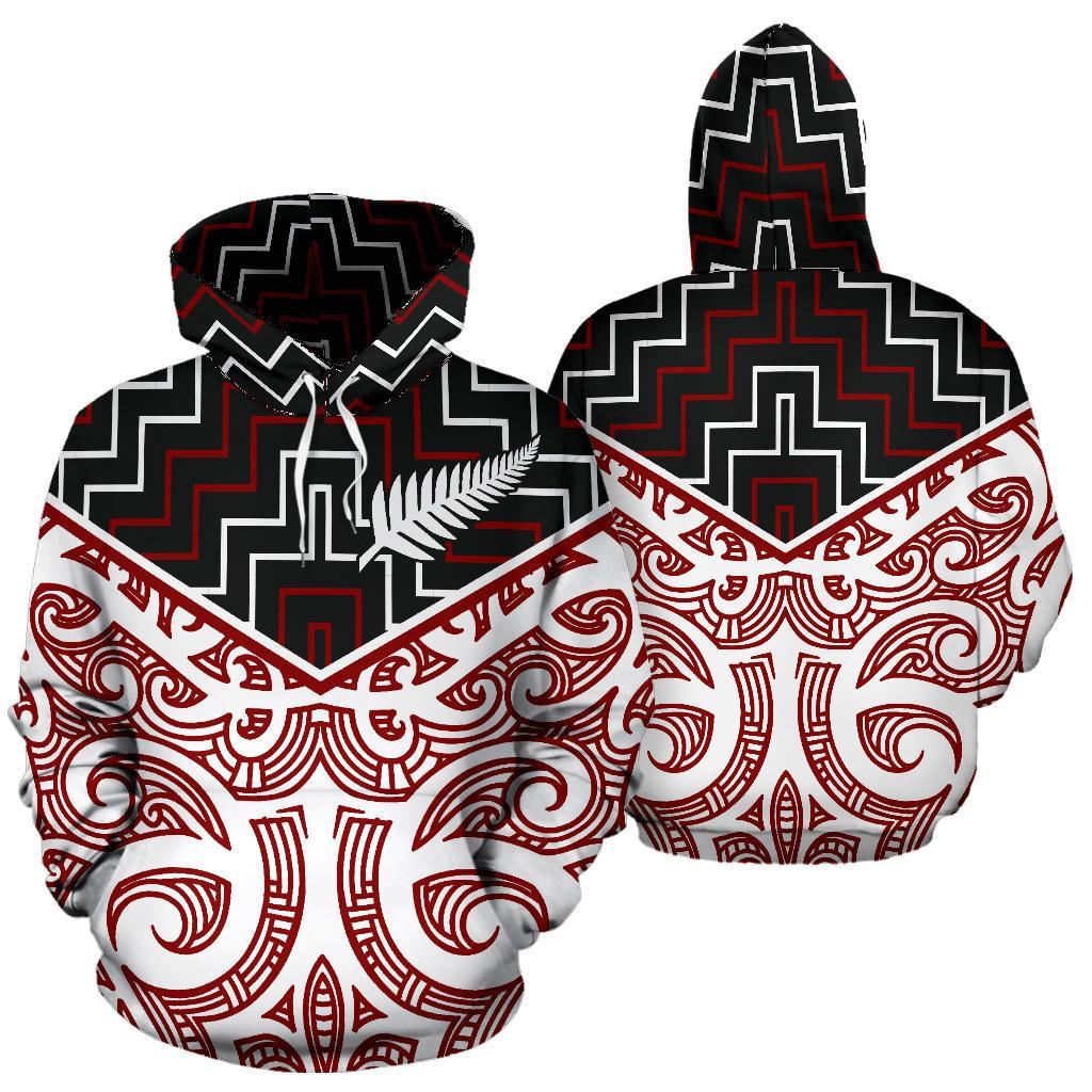 New Zealand Hoodie Rugby Maori Culture - Pullover - Vibe Hoodie Shop