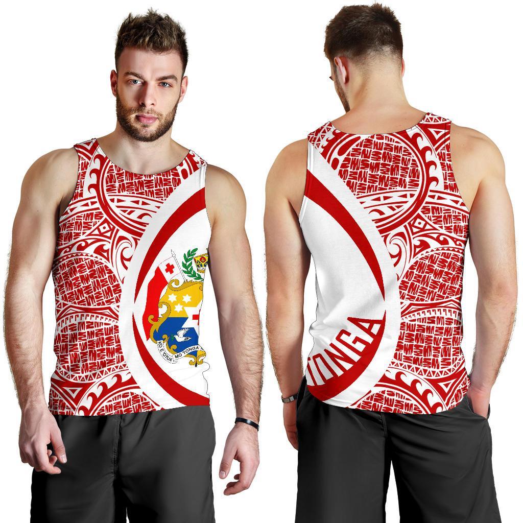 Tonga Polynesian Men's Tank Top - Circle Style 07 - Vibe Hoodie Shop