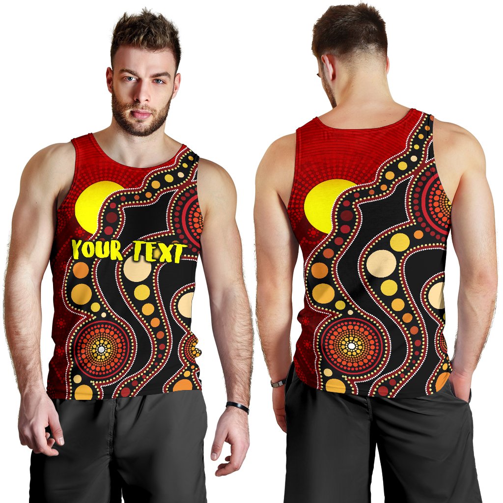 Custom Men's Tank Top Australia Aboriginal Lives Matter Flag - Vibe Hoodie Shop