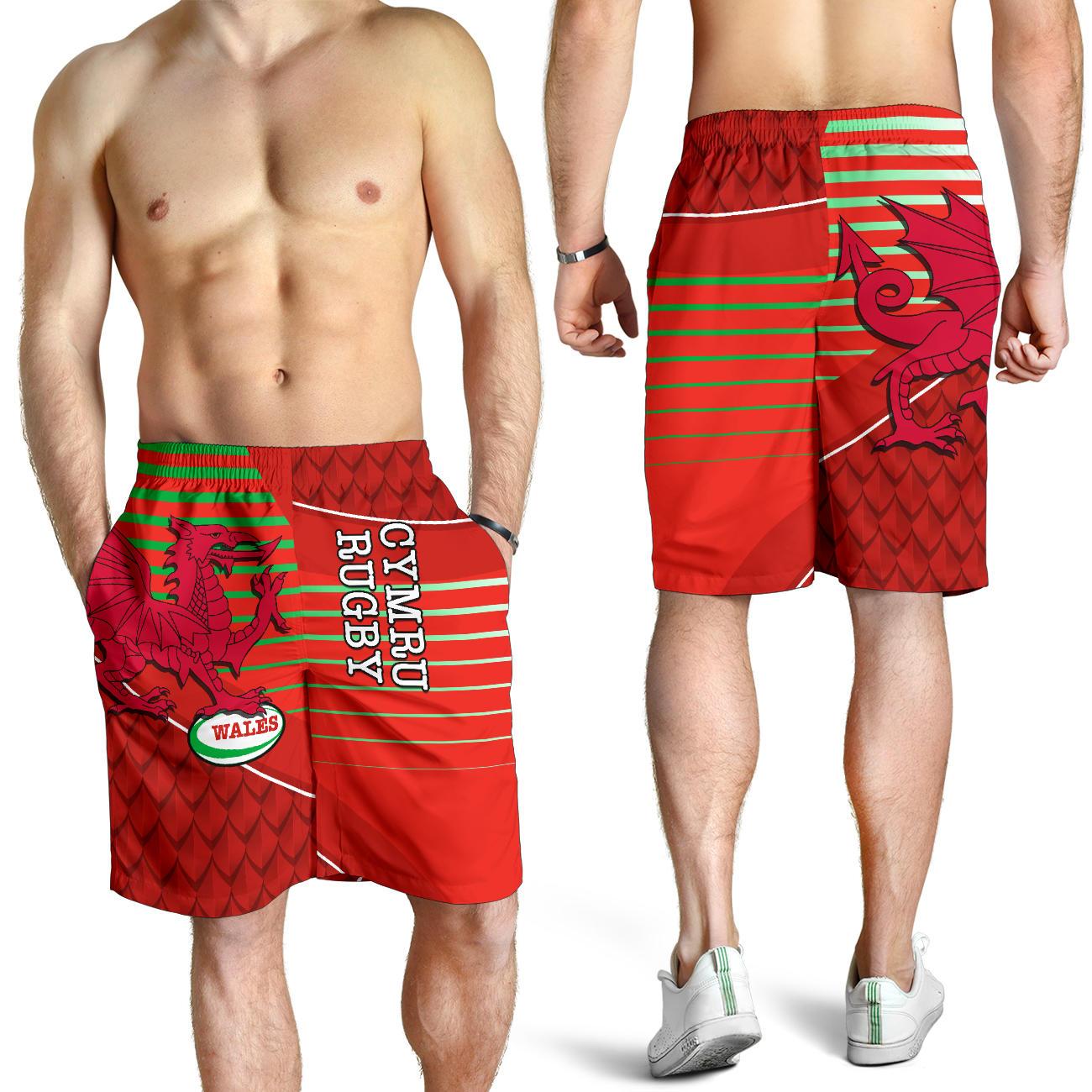 Wales Rugby Men Shorts Dragon Special - CYMRU - Vibe Hoodie Shop