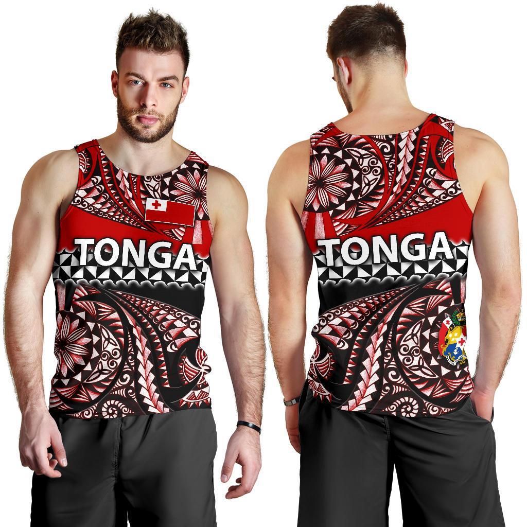 Tonga Men Tank Top Polynesian Tattoo Tongan Tapa - Vibe Hoodie Shop