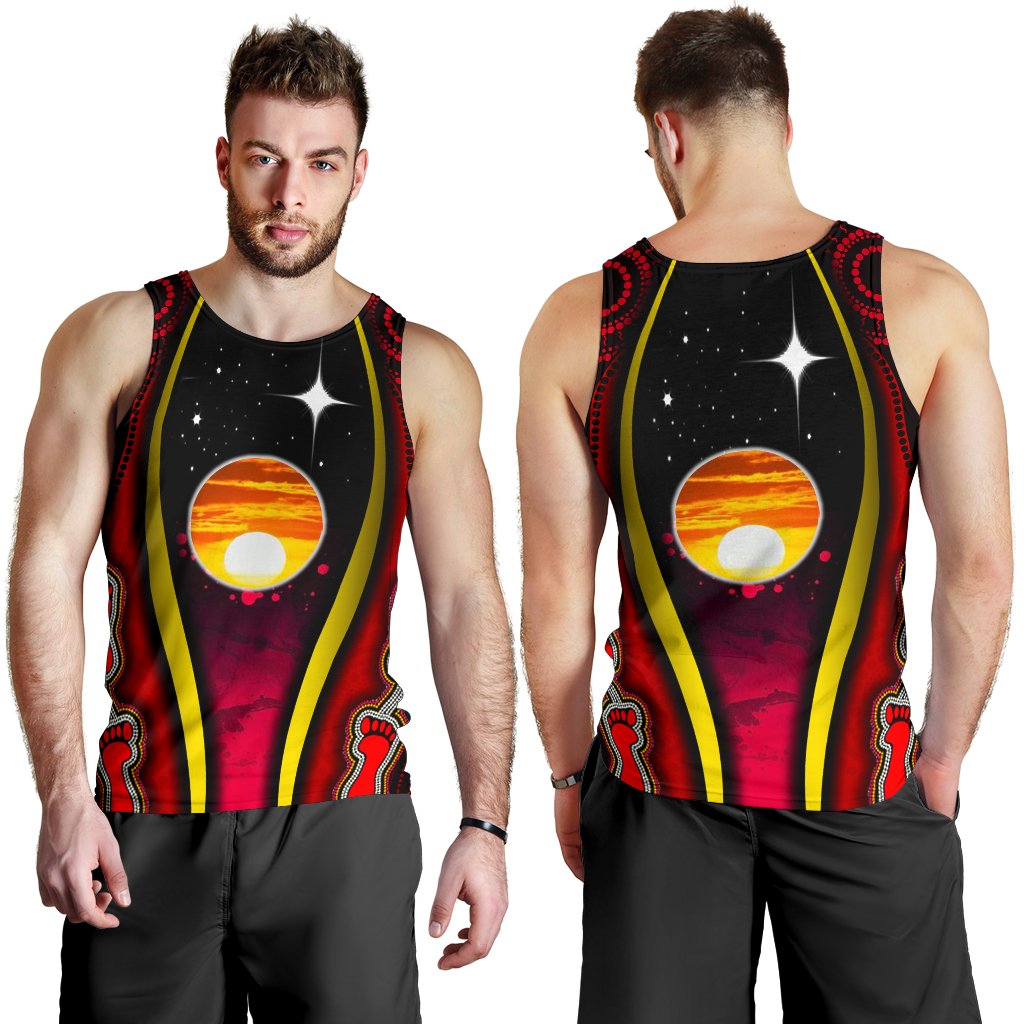 Men's Tank Top - Australian Aboriginal Flags Symbolic Meaning - Vibe Hoodie Shop