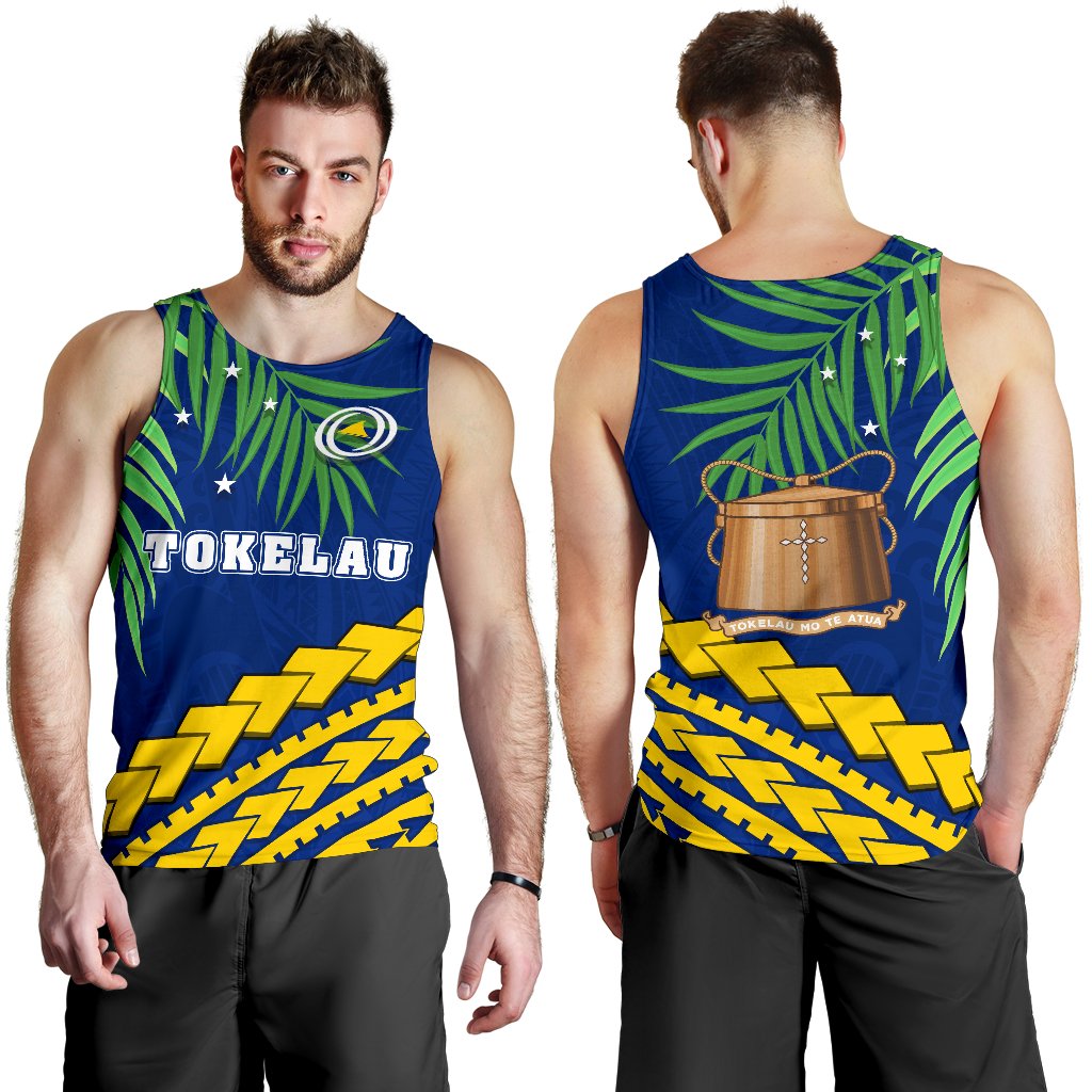 Tokelau Rugby Men Tank Top Coconut Leaves - Vibe Hoodie Shop