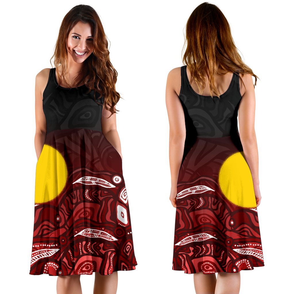 aboriginal-midi-dress-red-landscape