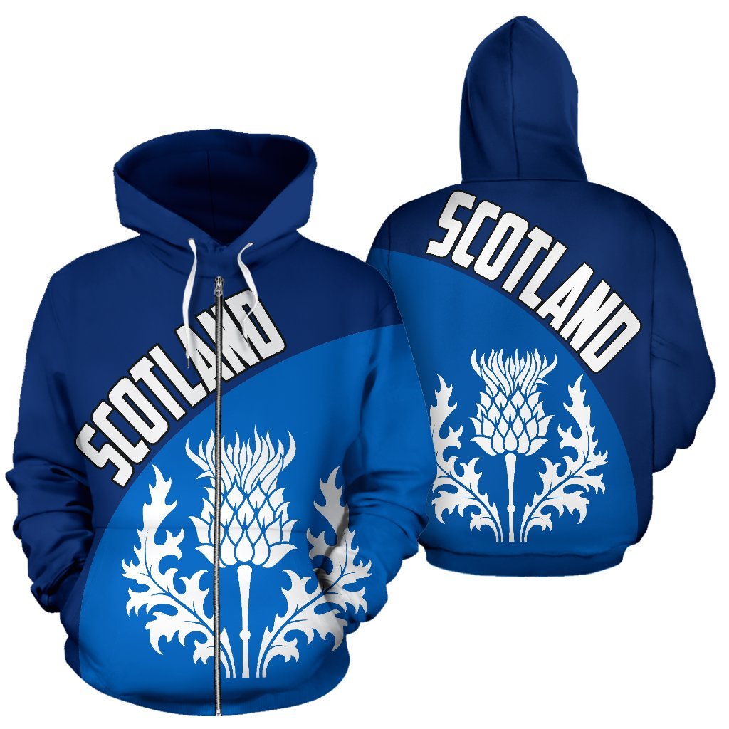 Scotland Zip - Up Hoodie Wave Blue Th9 - Vibe Hoodie Shop