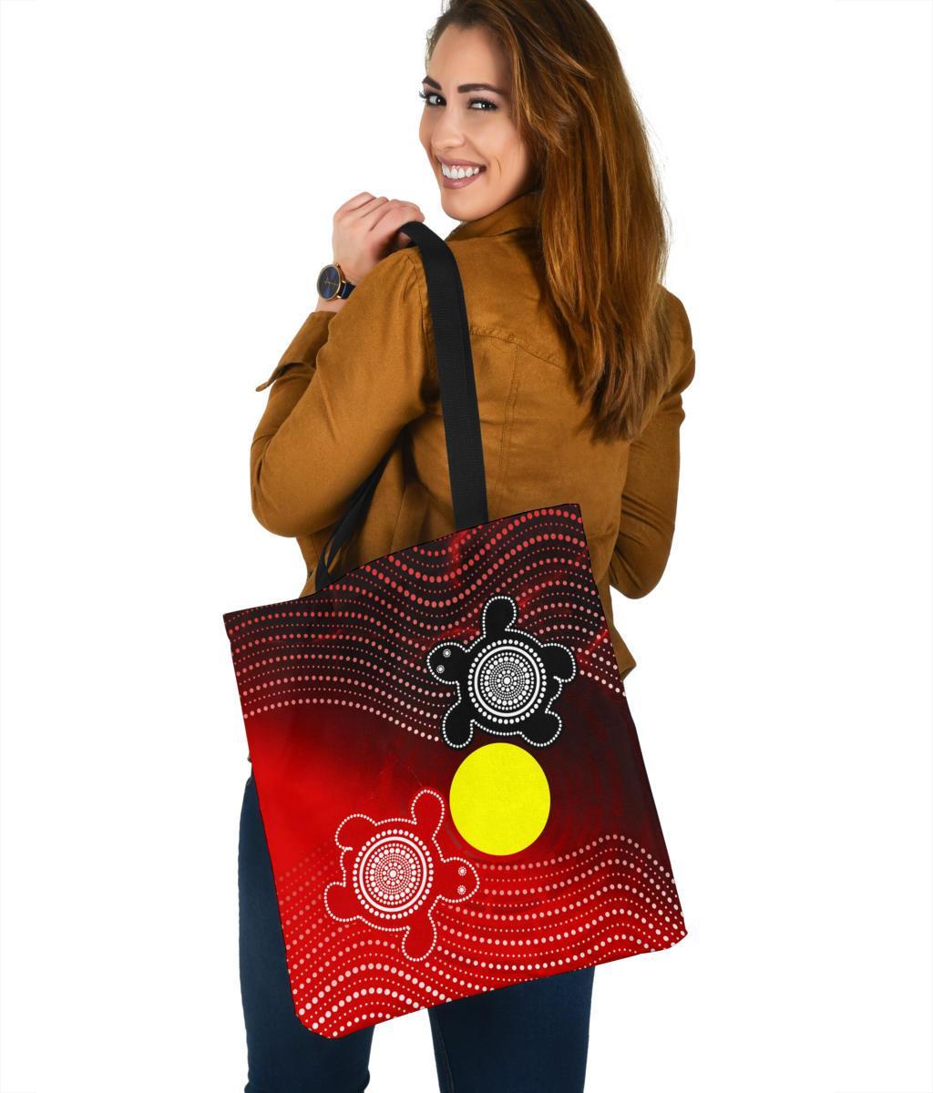 aboriginal-tote-bags-indigenous-circle-dot-painting-style