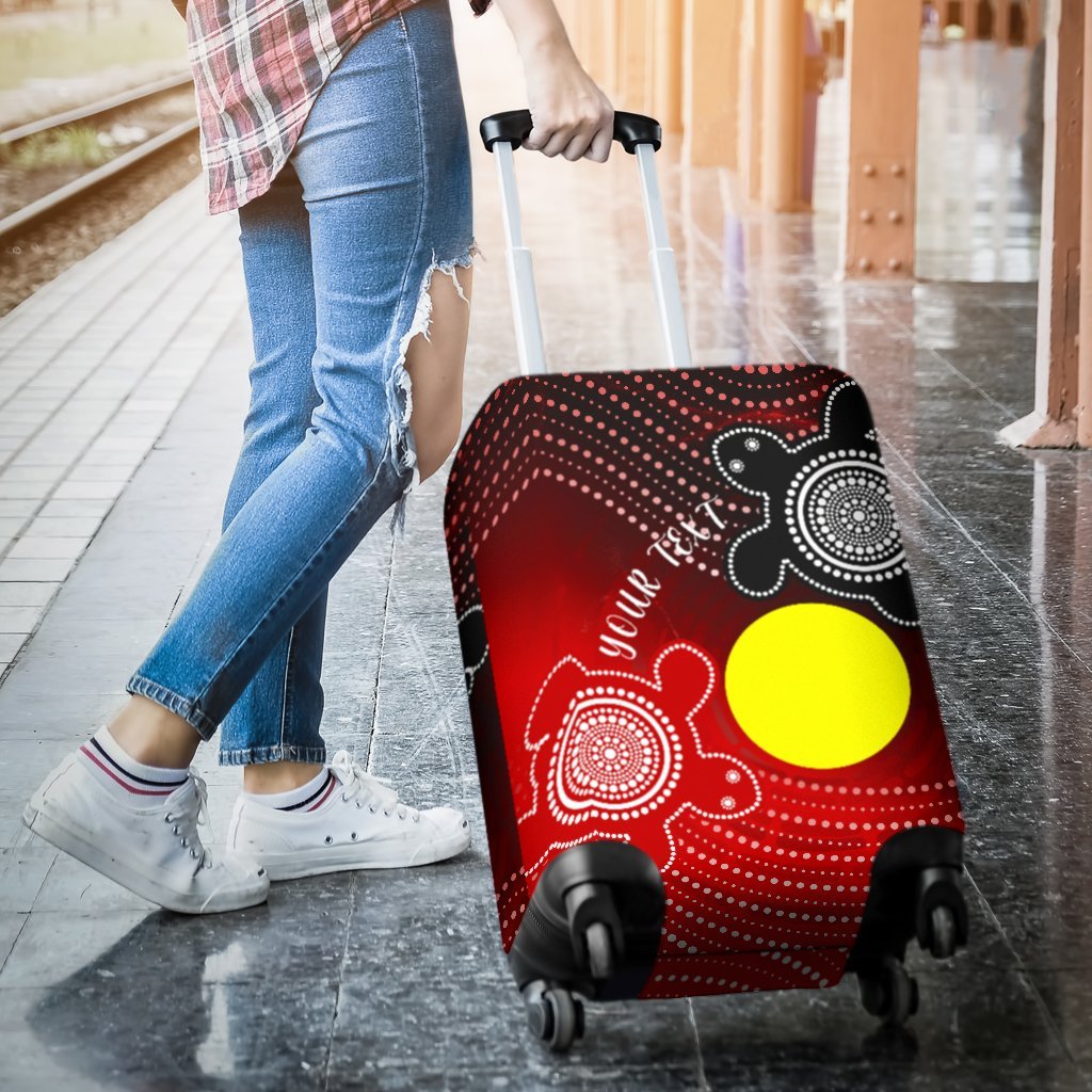 Custom Aboriginal Luggage Covers - Indigenous Circle Dot Painting Style - - Vibe Hoodie Shop