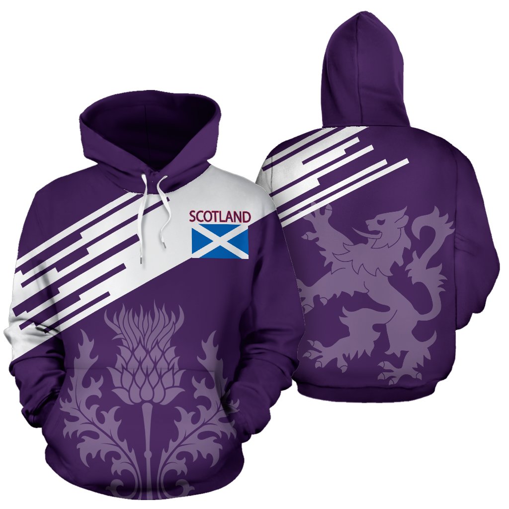 Scotland Hoodie Thistle And Lion - Vibe Hoodie Shop