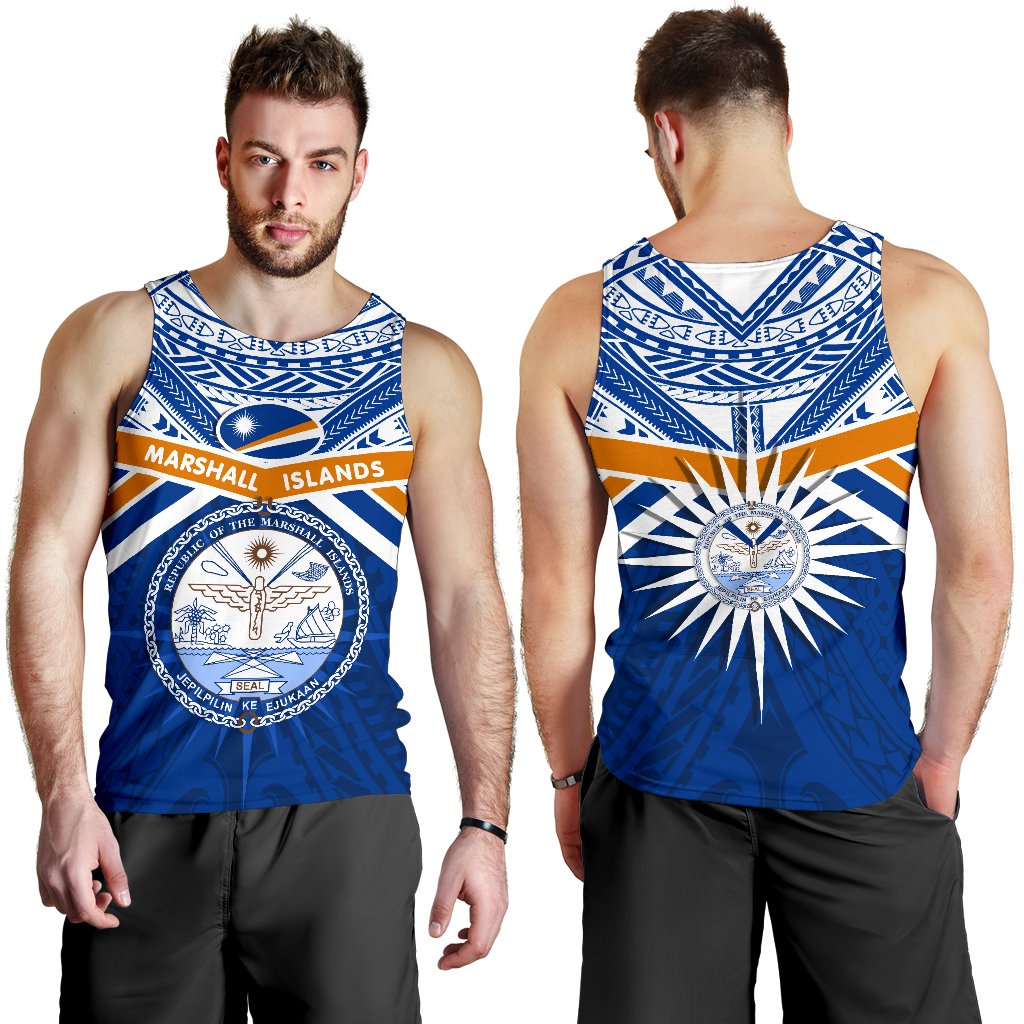 Marshall Islands Rugby Men Tank Top Forever - Vibe Hoodie Shop