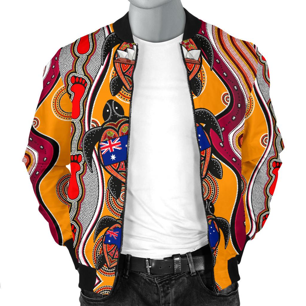 Bomber Jacket - Aboriginal Patterns Jacket Turtle - Men - Vibe Hoodie Shop