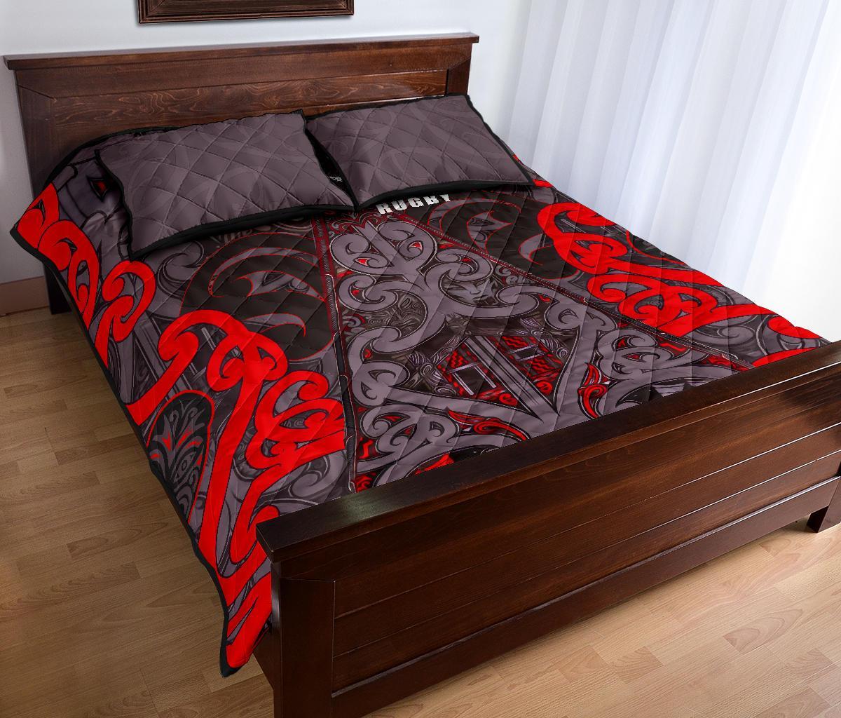 Quilt Bed Set New Zealand Maori Rugby - Vibe Hoodie Shop