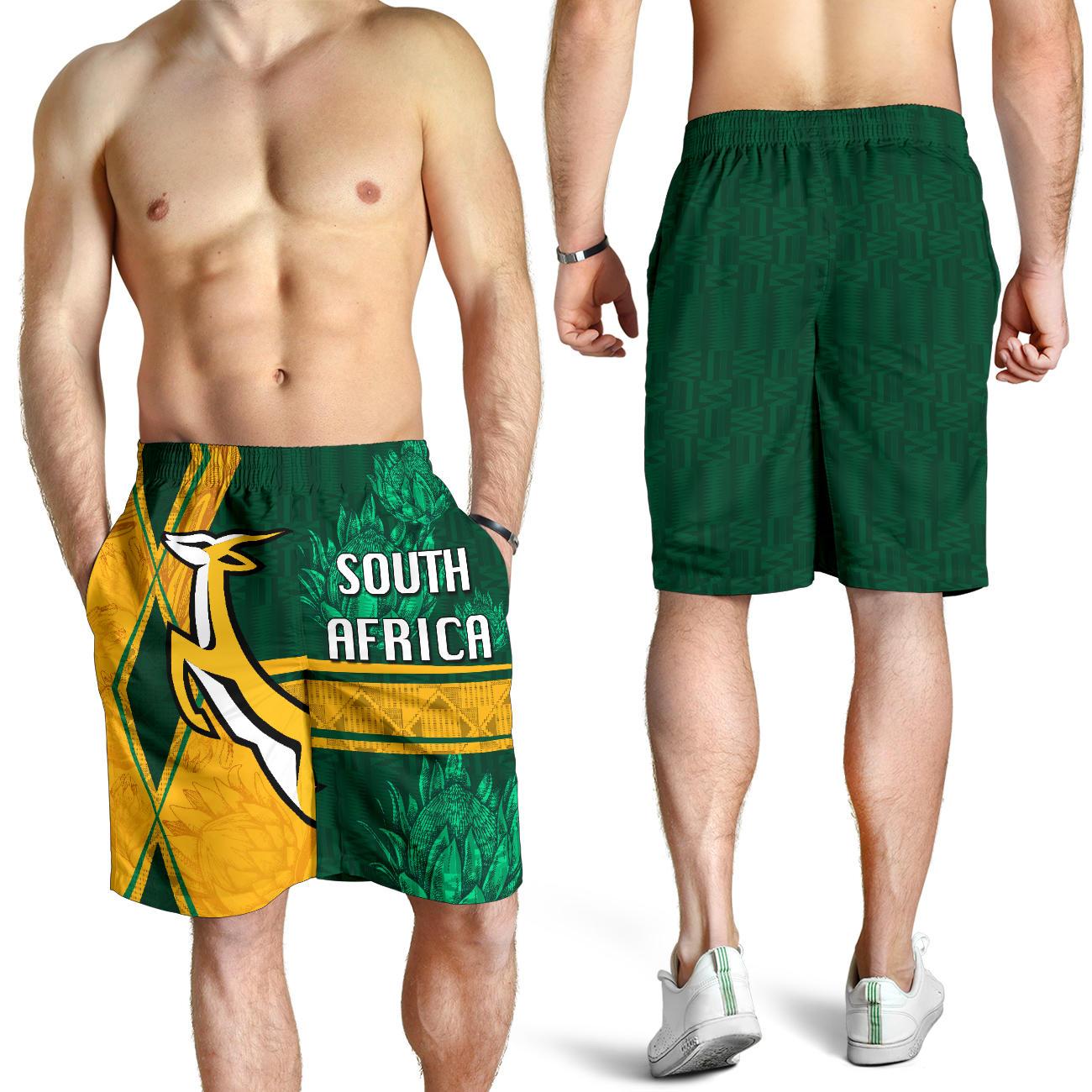 South Africa Men Shorts Springboks Rugby Be Fancy - Vibe Hoodie Shop