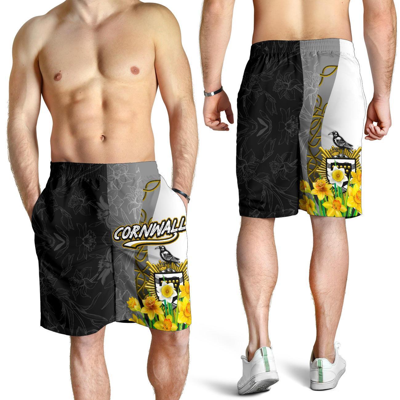 Cornwall Celtic Men's Short - Daffodil With Seal - Vibe Hoodie Shop