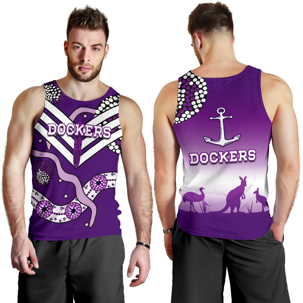 Dockers Men Tank Top Indigenous Fremantle - Freo - Vibe Hoodie Shop