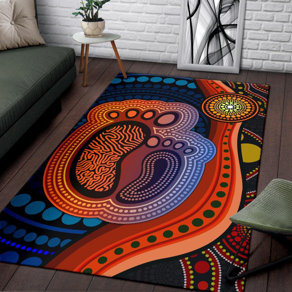 Aboriginal Area Rug - Mother And Son Foot - Vibe Hoodie Shop