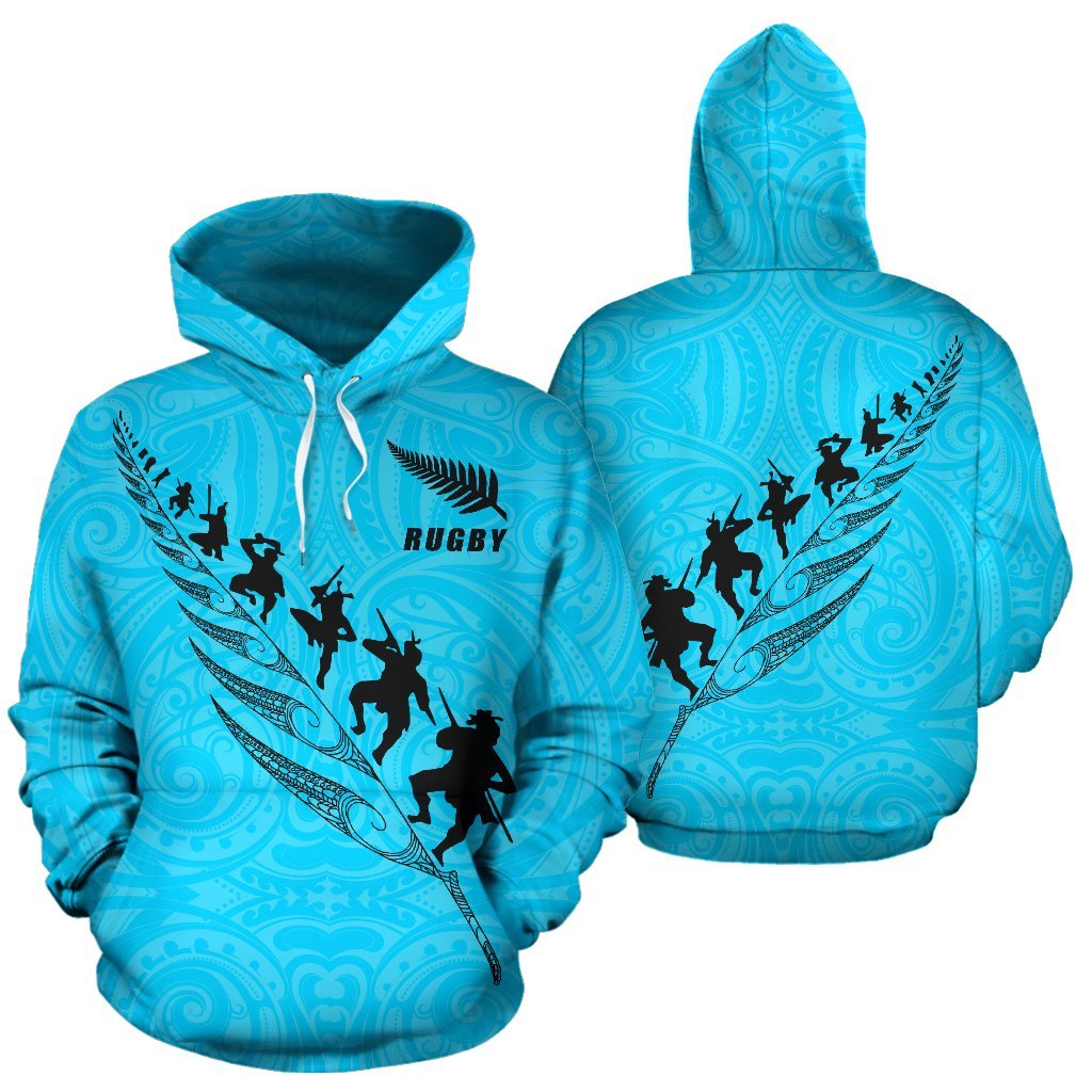 New Zealand Rugby Hoodie, Haka Fern Zip Up Hoodie - Vibe Hoodie Shop