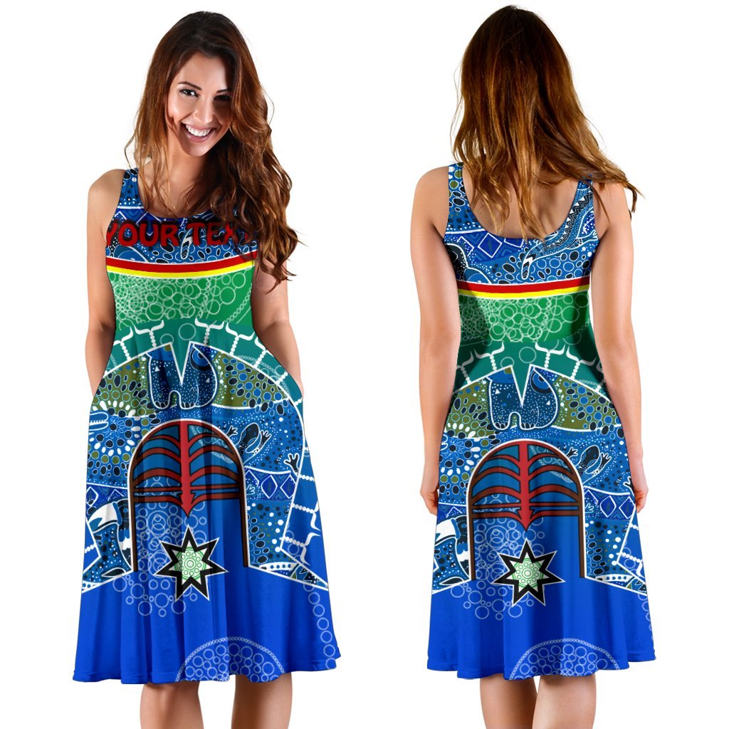 personalised-womens-dress-torres-strait-symbol-with-aboriginal-patterns