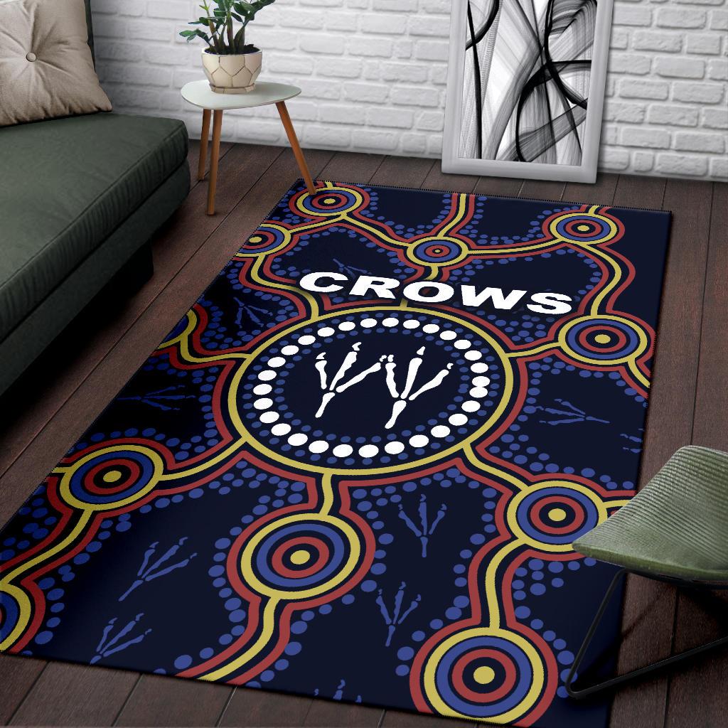 Adelaide Area Rug Indigenous Crows Footprint - Vibe Hoodie Shop