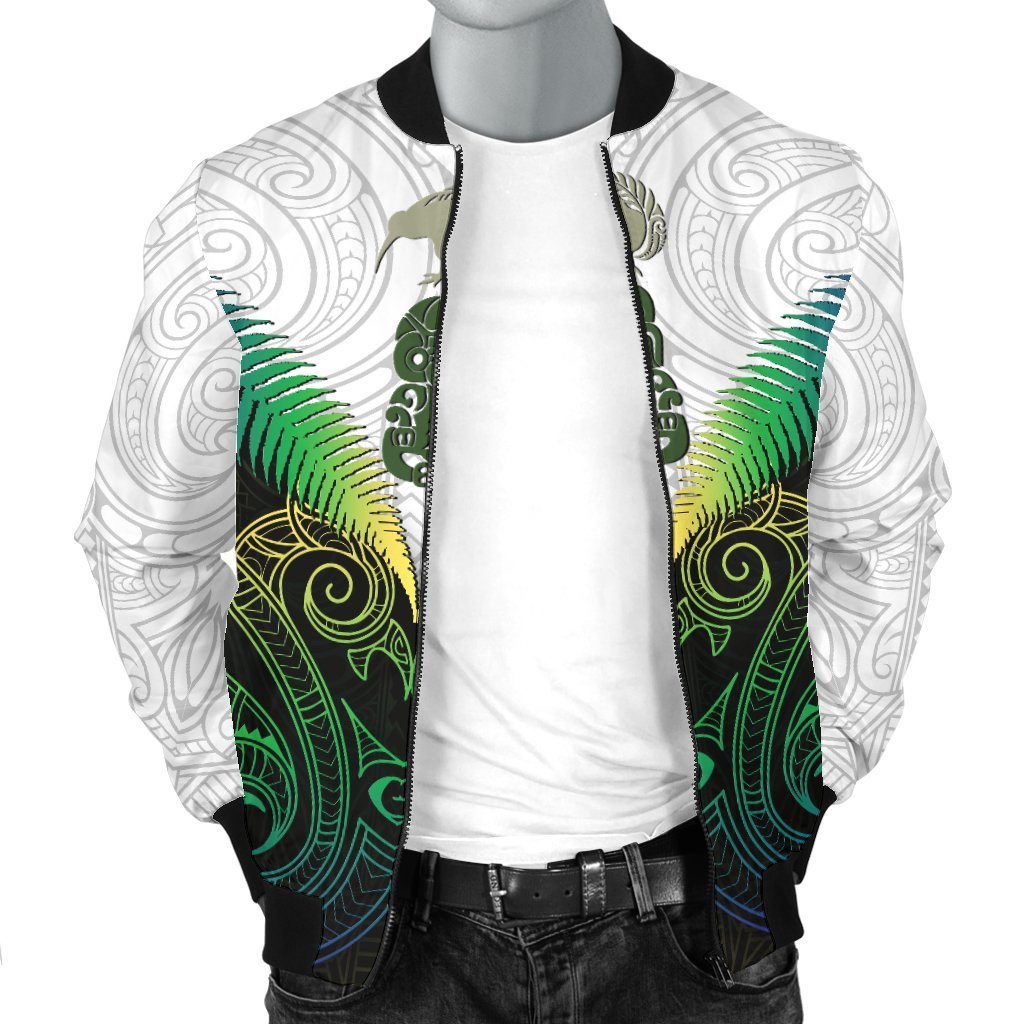 Maori Manaia New Zealand Men Bomber Jacket Rasta - Vibe Hoodie Shop