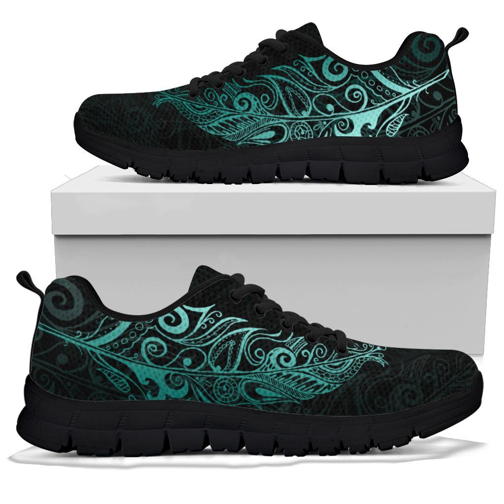 Light Silver Fern New Zealand Sneakers - Turquoise - Vibe Hoodie Shop