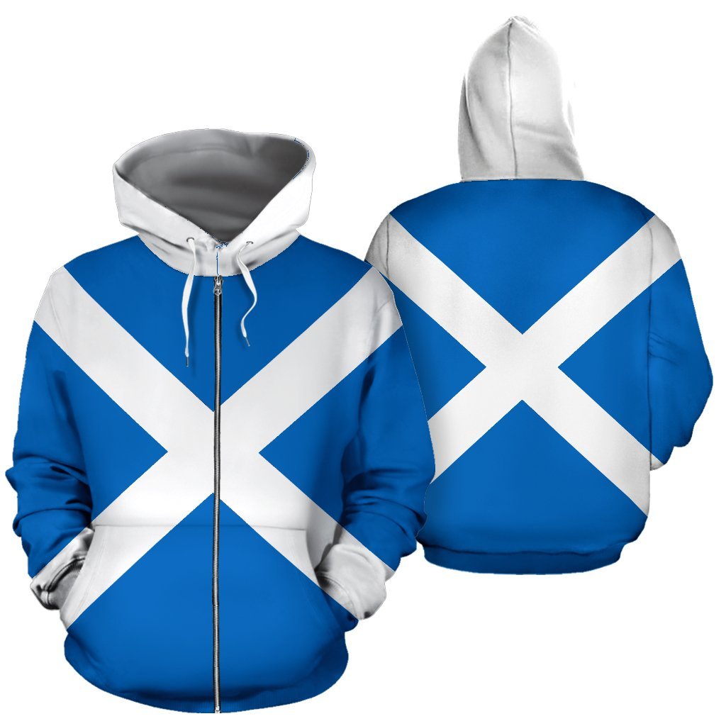 Scotland Original Flag Zipper Hoodie - Vibe Hoodie Shop