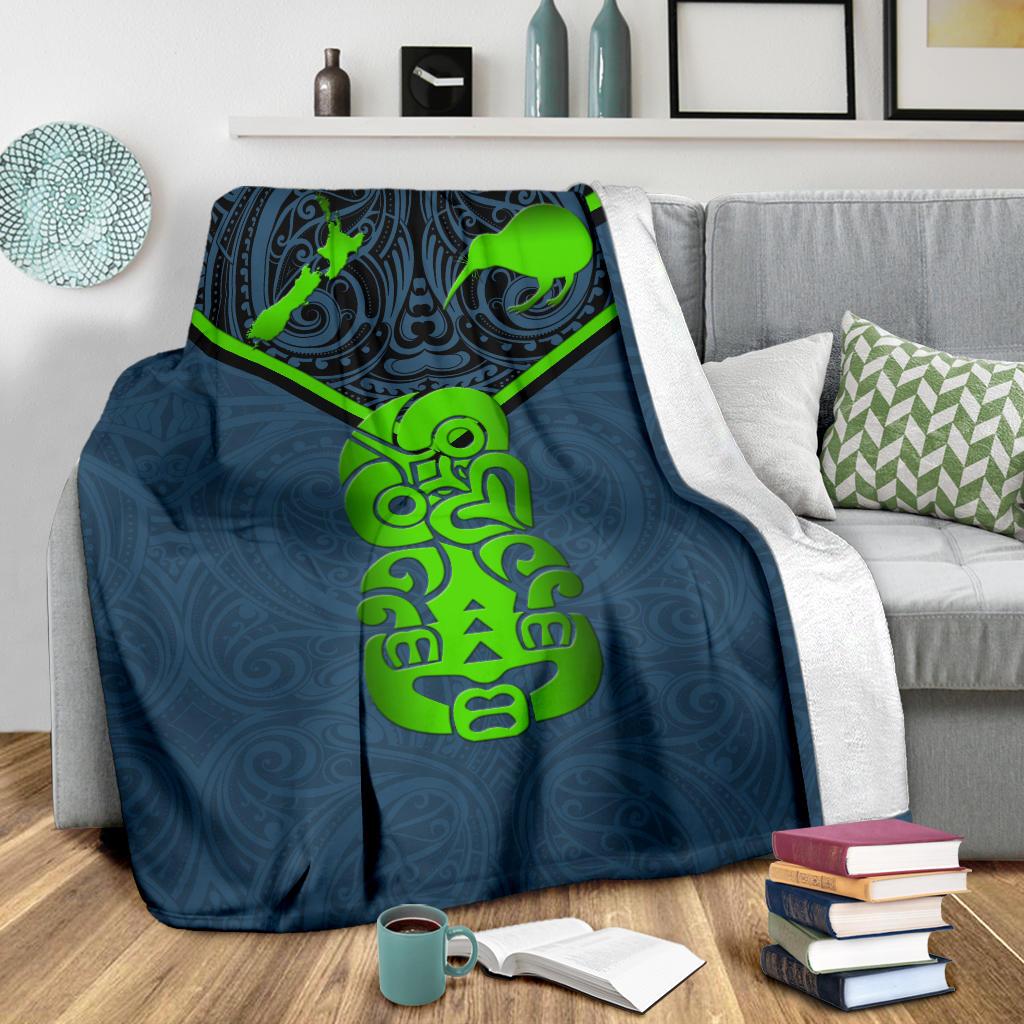 New Zealand Maori Rugby Premium Blanket Pride Version - Navy - Vibe Hoodie Shop