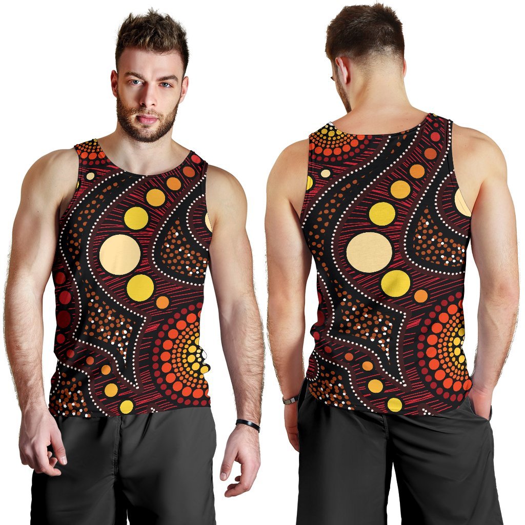 Aboriginal Men's Tank Top - Aboriginal Art Ver01 - Vibe Hoodie Shop