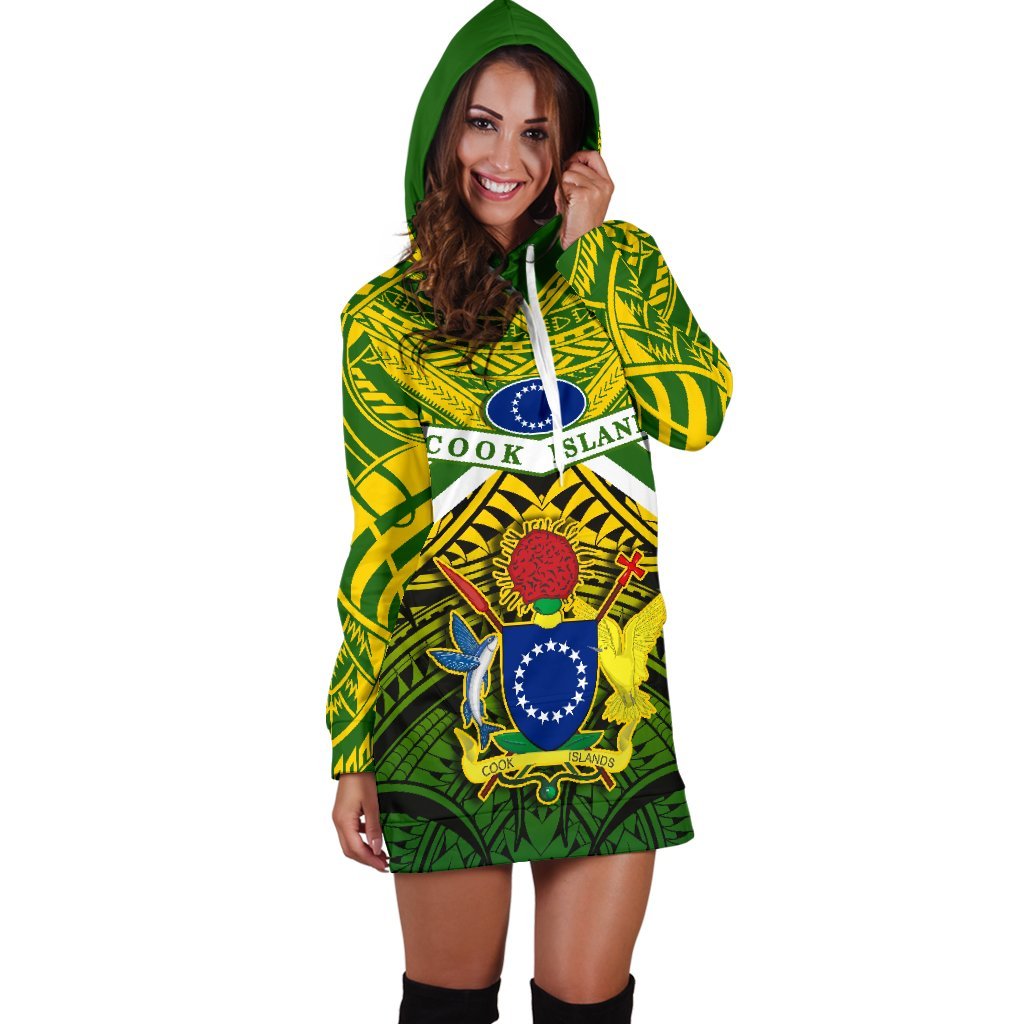 Cook Islands Rugby Hoodie Dress Spirit - Vibe Hoodie Shop