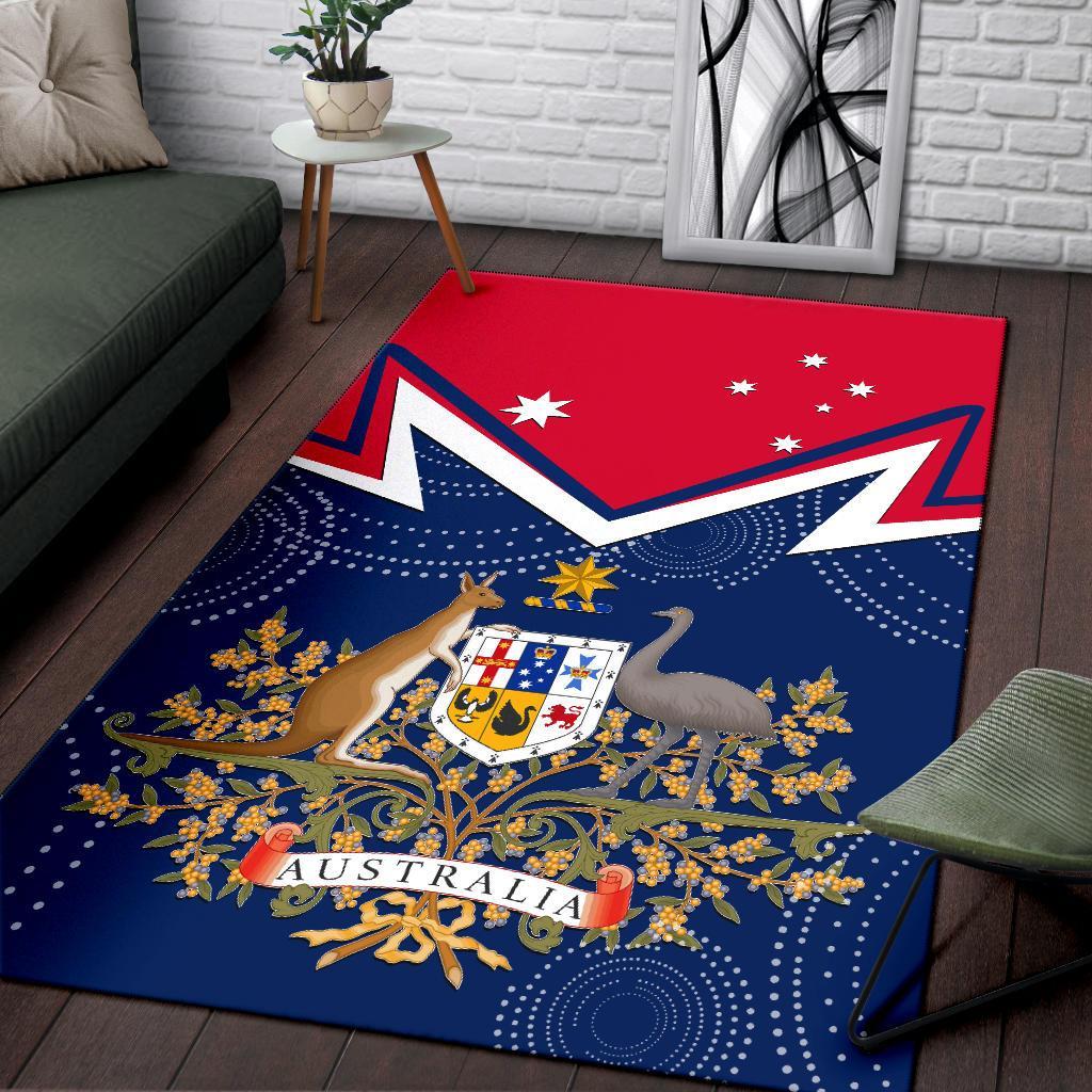 Area Rug - Australian Coat Of Arms Flag Color - Vibe Hoodie Shop