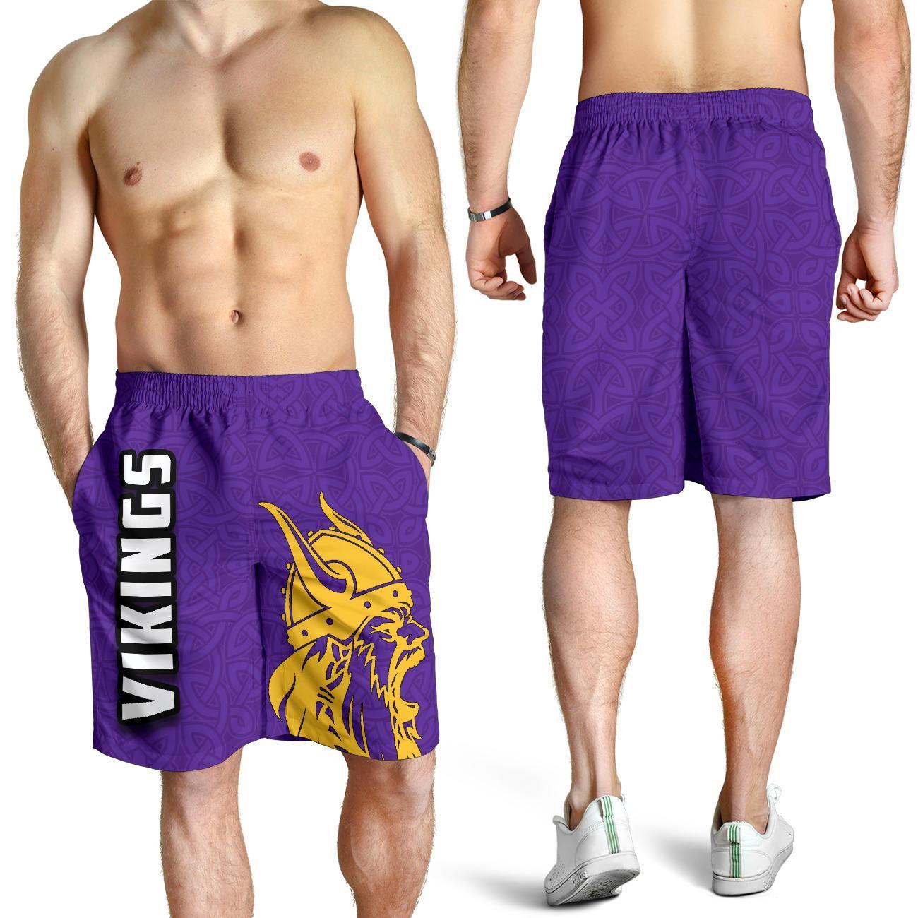 Vikings All Over Print Men's Shorts - Vibe Hoodie Shop