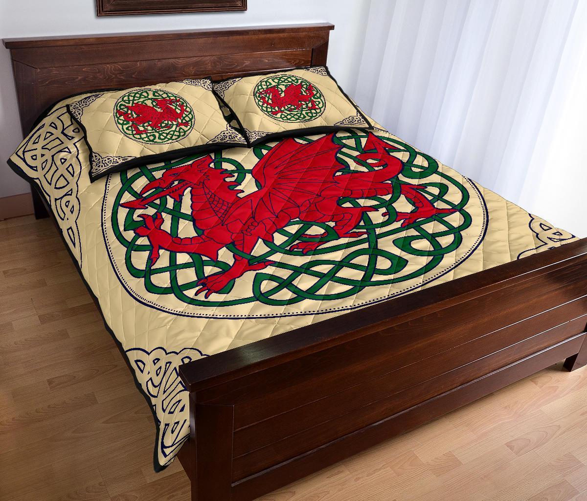 Wales Quilt Bed Set - Welsh Dragon Quilt Bed 04 - Vibe Hoodie Shop
