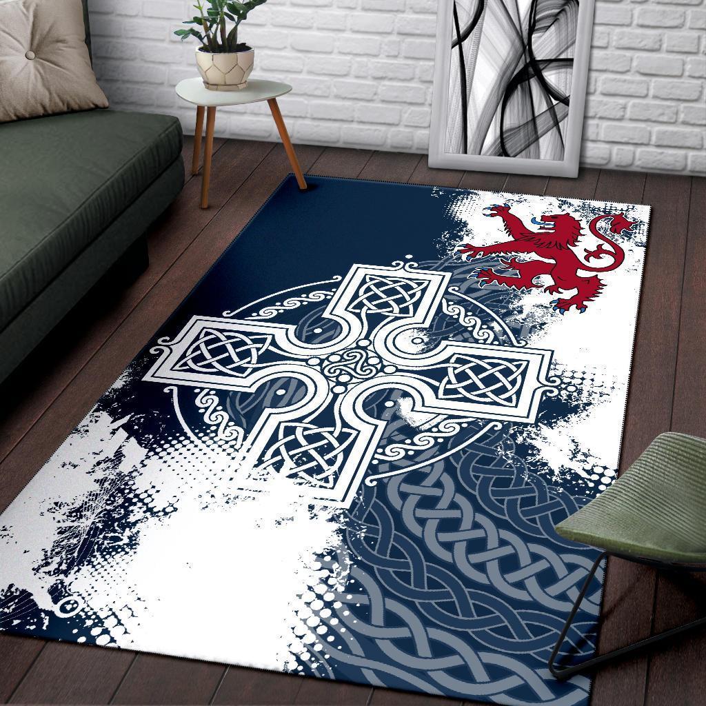 Scotland Area Rug - Scottish Celtic Cross - Vibe Hoodie Shop