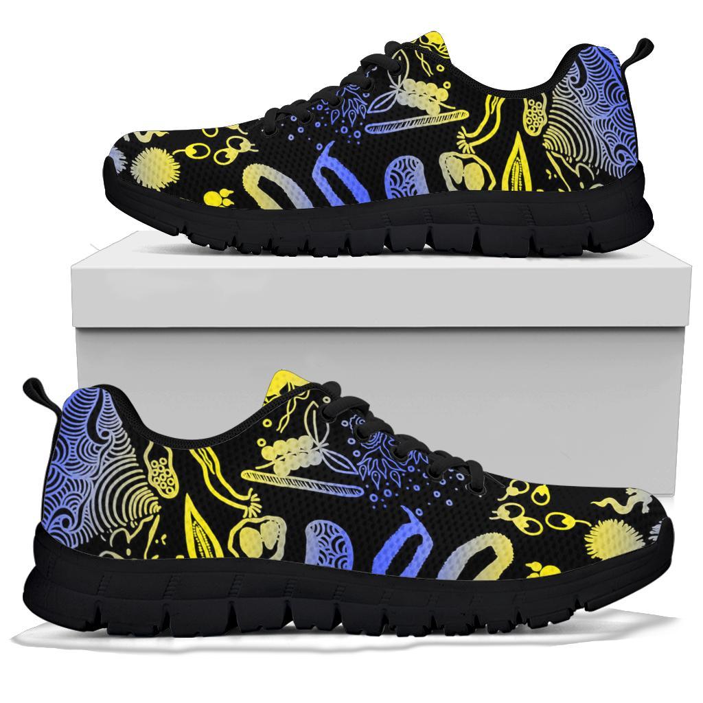 Aboriginal Sneakers, Golden Wattle Drawing In The Sea - Vibe Hoodie Shop