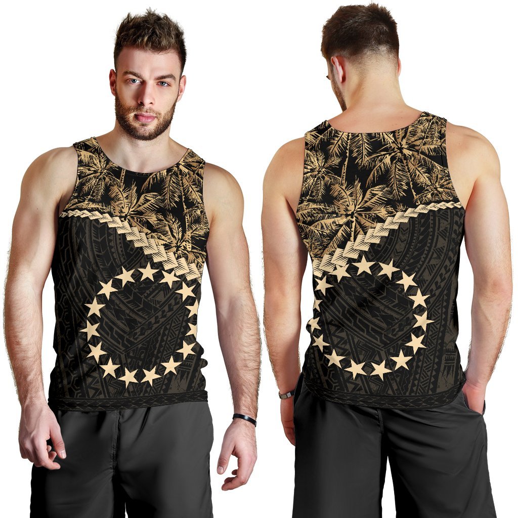 Cook Islands Men's Tank Top Golden Coconut - Vibe Hoodie Shop