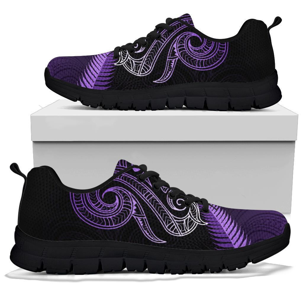 Maori Manaia New Zealand Sneakers Purple - Vibe Hoodie Shop