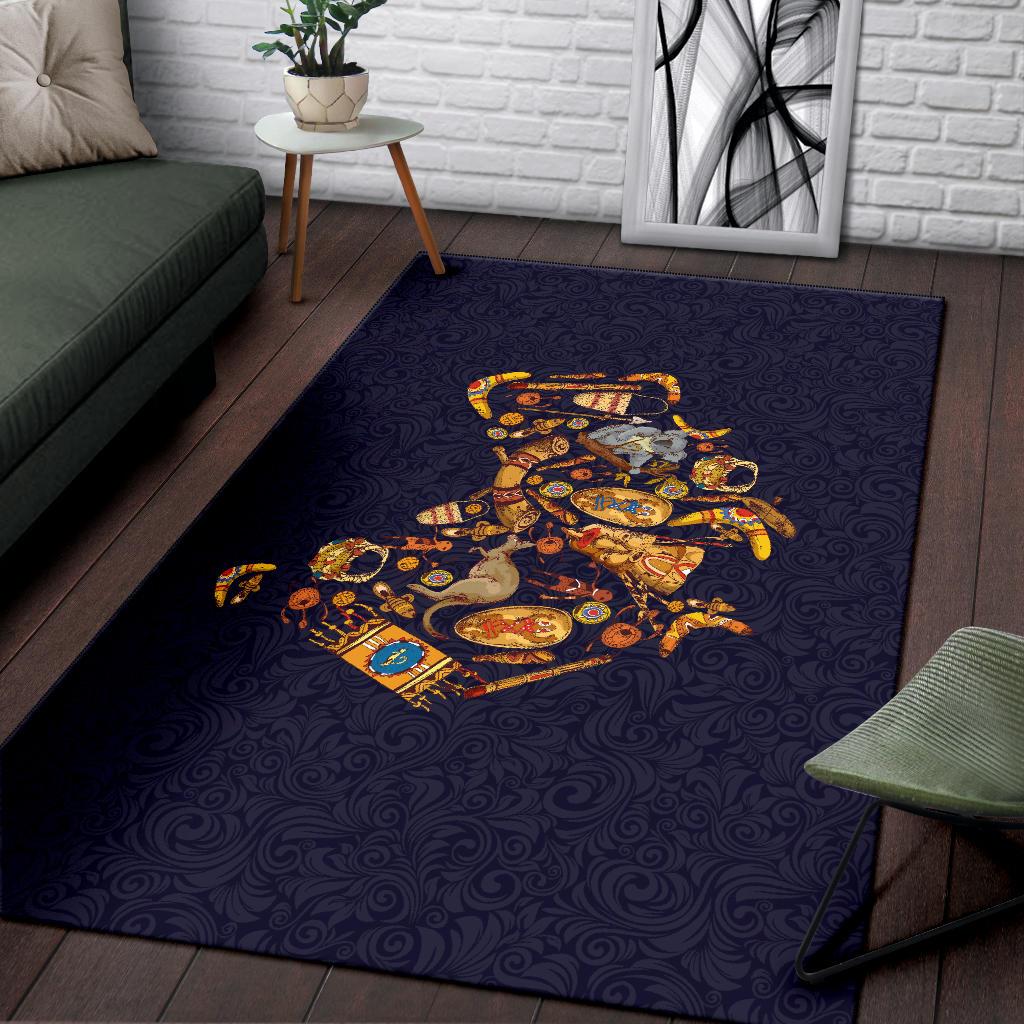 Area Rug - Australia Map Rug Symbol - Vibe Hoodie Shop