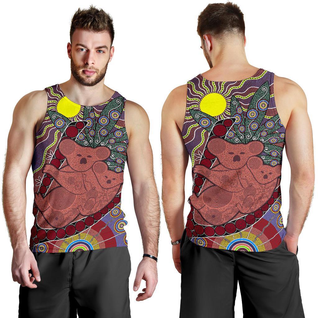 Tank Top - Koala Tank Aboriginal Patterns - Men - Vibe Hoodie Shop