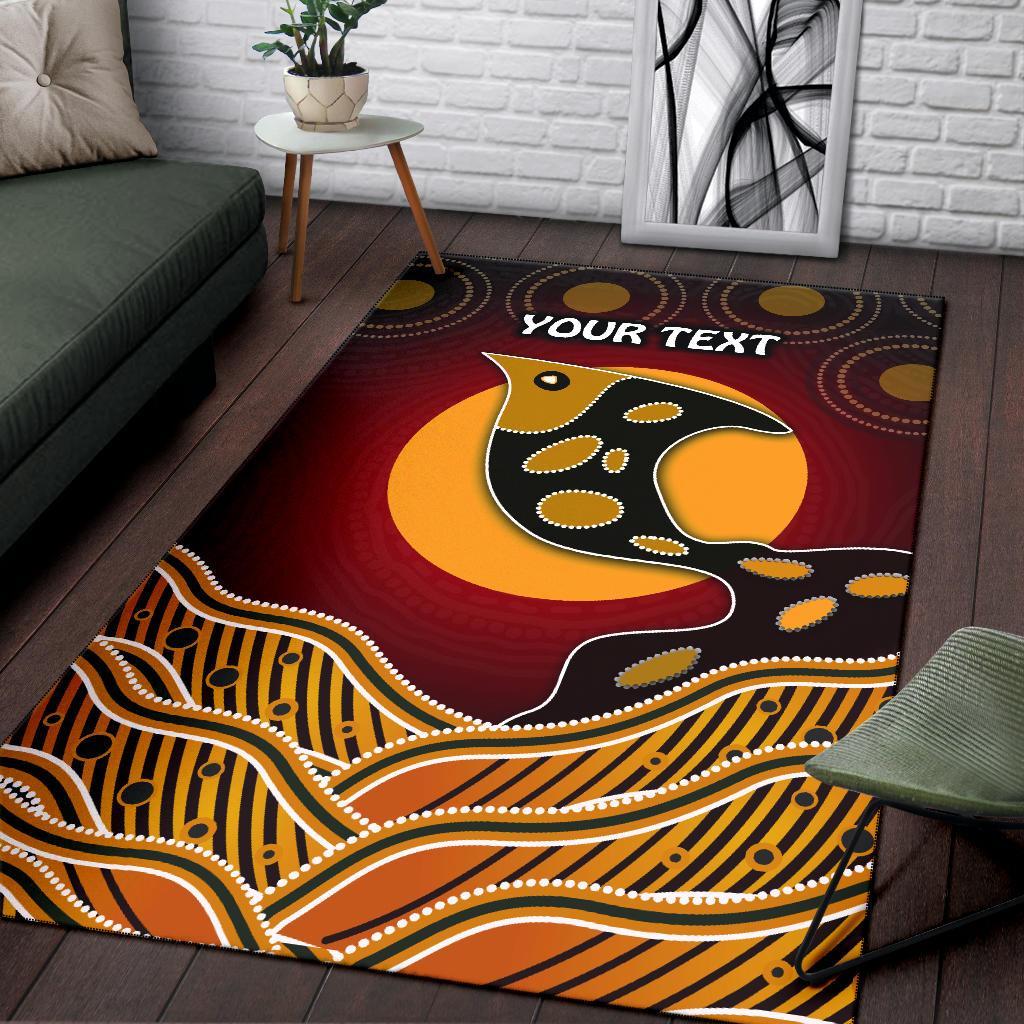 Personalised Area Rug - Aboriginal Dot Patterns Fish - Vibe Hoodie Shop