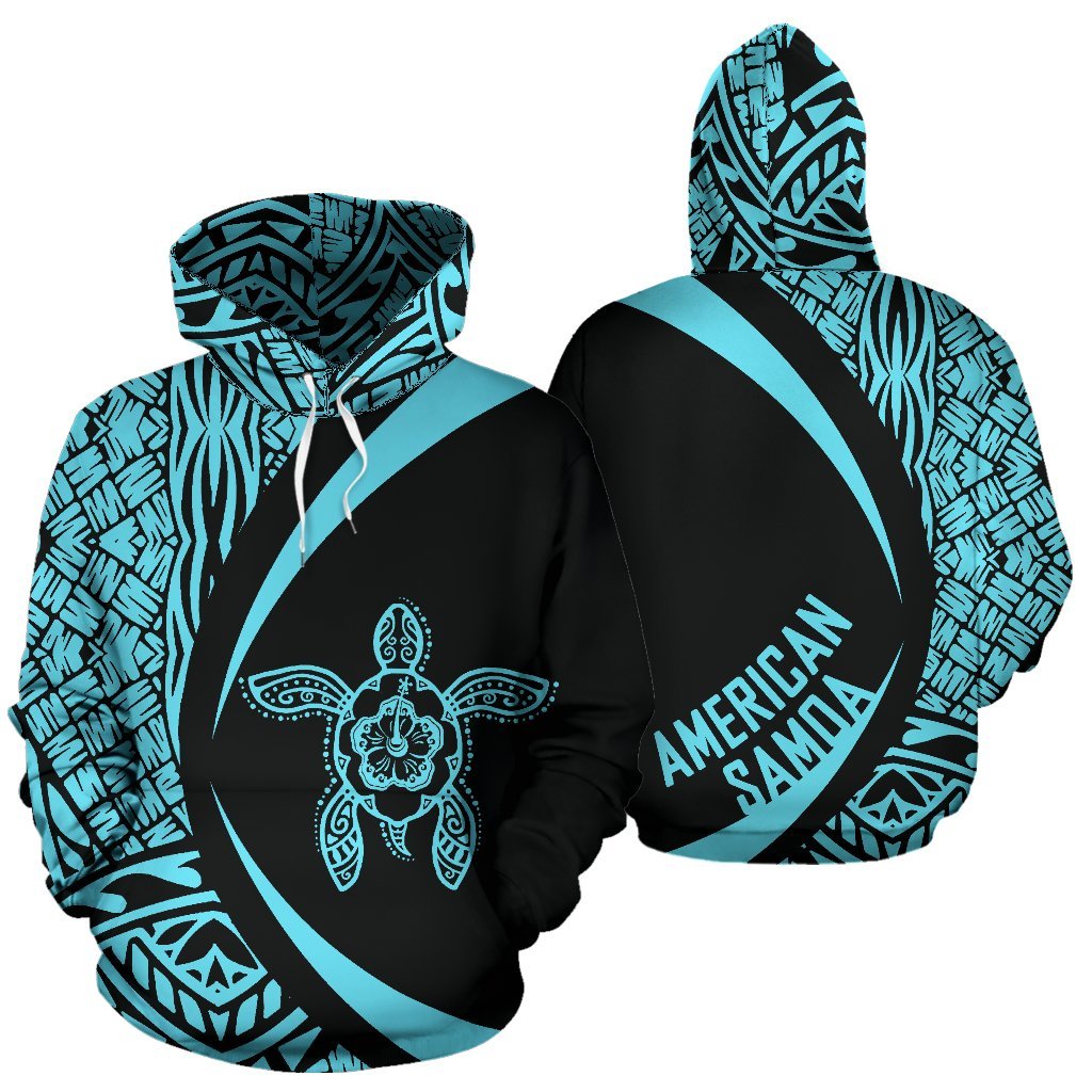 American Samoa Turtle Polynesian Hoodie - Circle Style 06 - Vibe Hoodie Shop