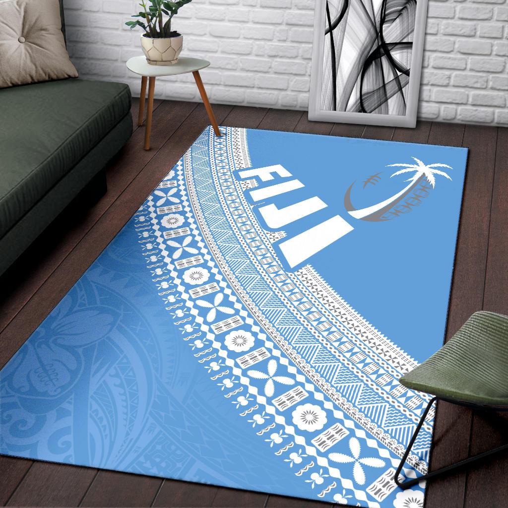 Fiji Tapa Rugby Area Rug version Style You Win - Blue - Vibe Hoodie Shop