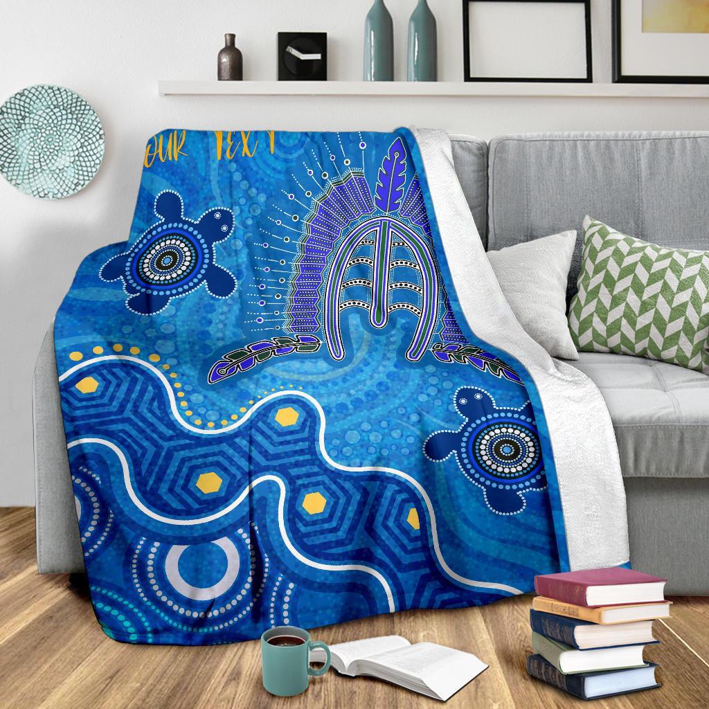 Torres Strait Personalised Premium Blanket - Dhari And Turtle - Vibe Hoodie Shop