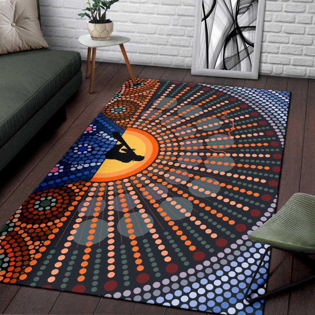 Area Rug - Didgeridoo Australia Rug Aboriginal Dot Painting - Vibe Hoodie Shop