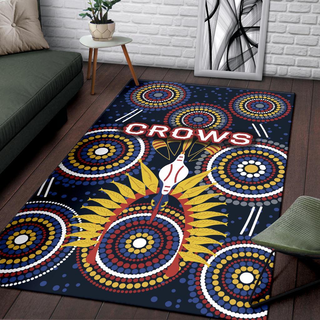 Adelaide Area Rug Original Indigenous Crows - Vibe Hoodie Shop