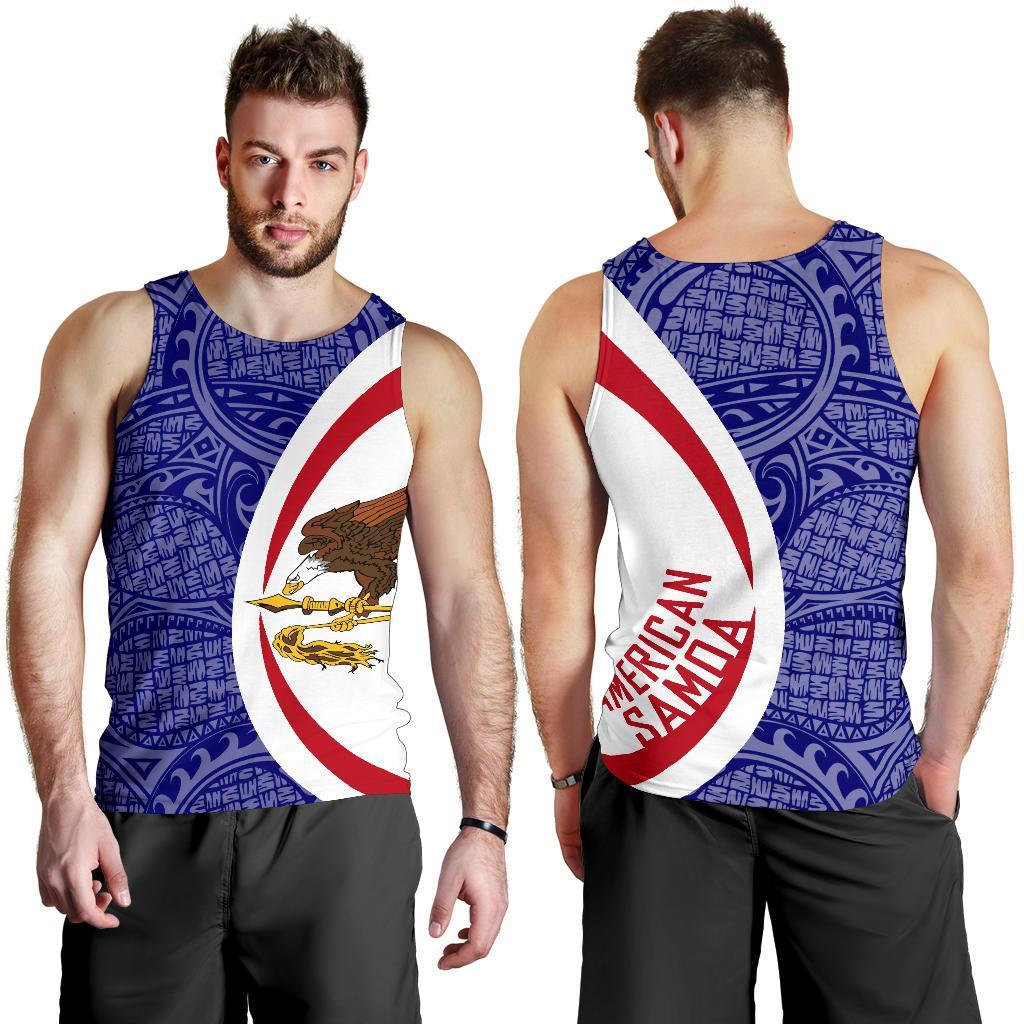 American Samoa Polynesian Men's Tank Top - Circle Style 07 - Vibe Hoodie Shop