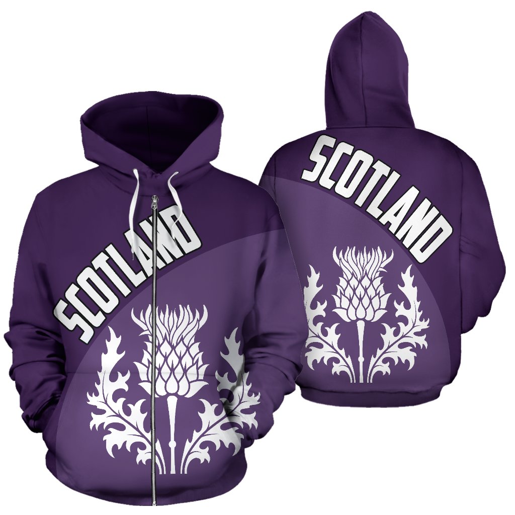 Scotland Zip - Up Hoodie Wave Purple Th7 - Vibe Hoodie Shop